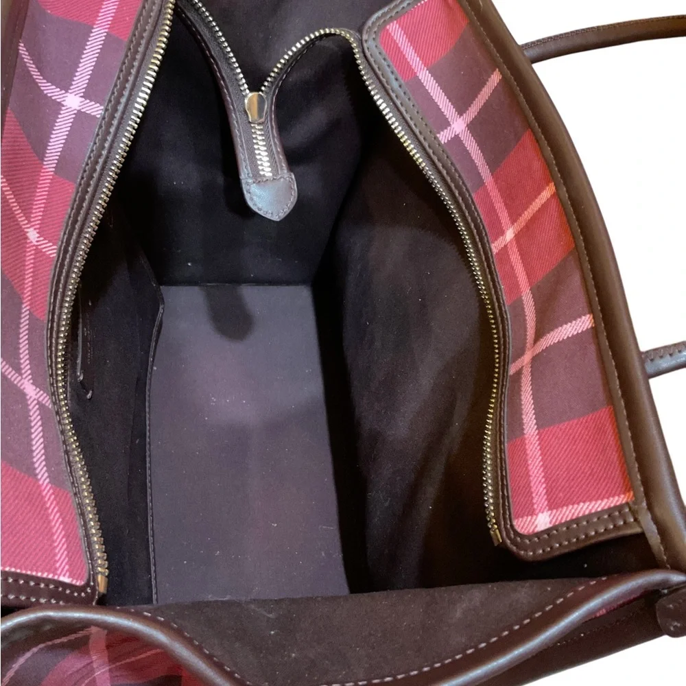 Kate Spade Pink Plaid Tote Bag
